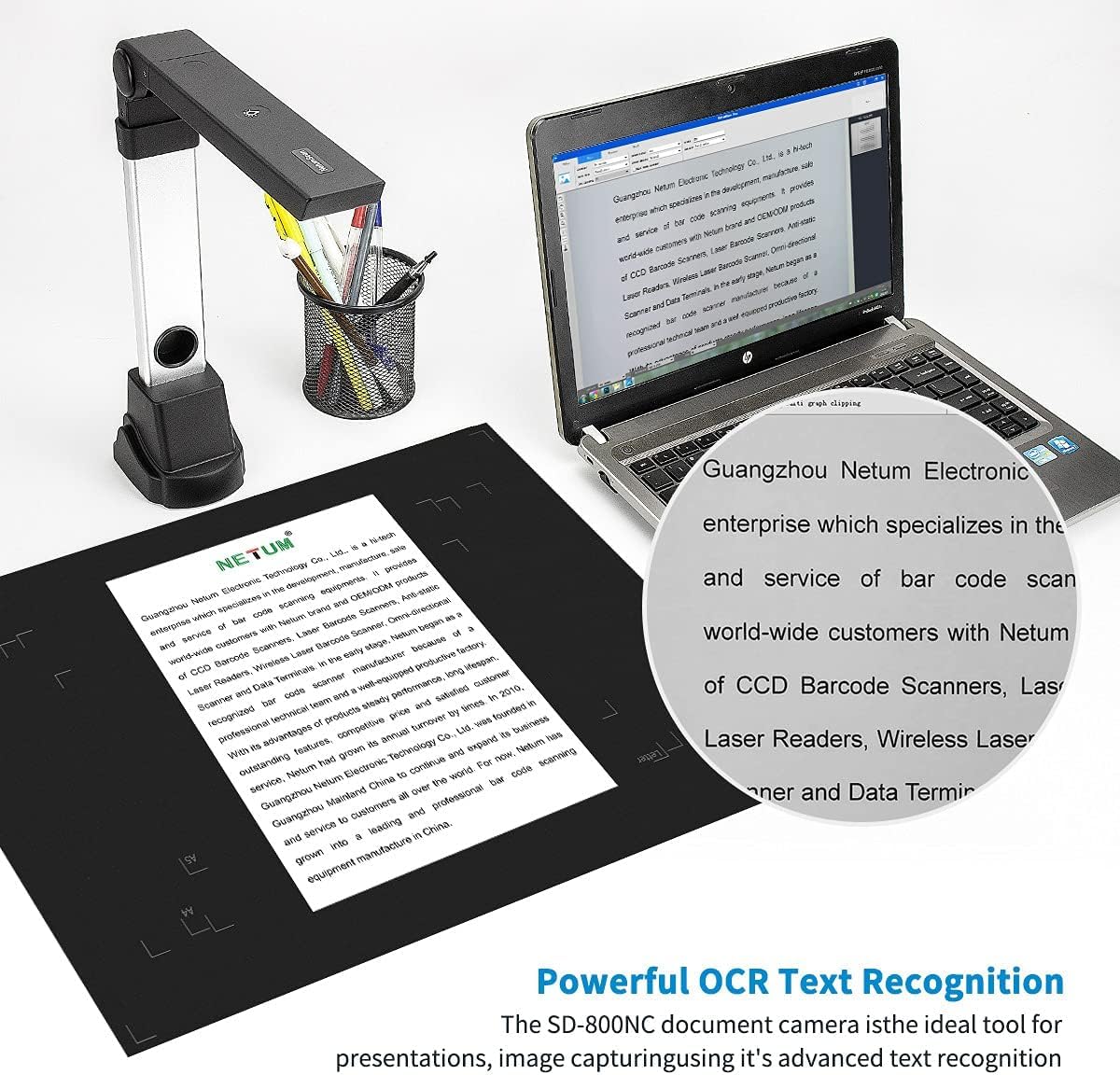 NetumScan 13MP Book Document Camera for Teachers,Capture Size A3/A4