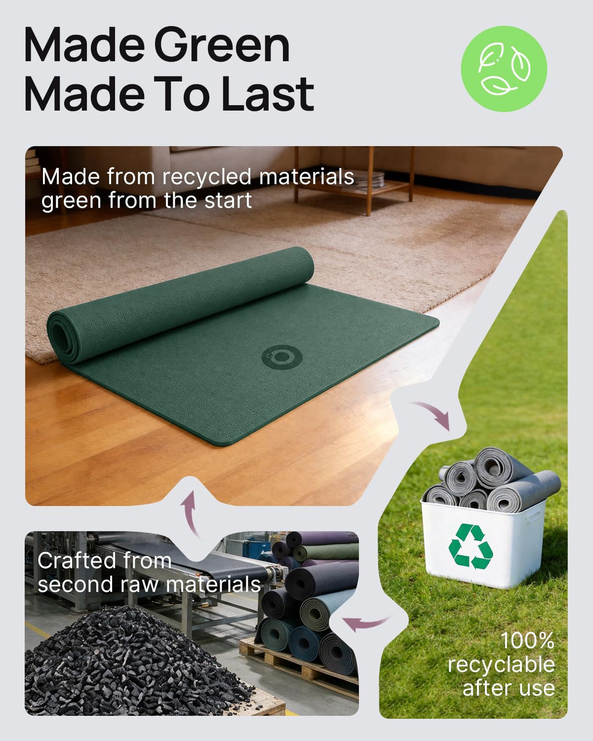 YOTTOY 75''x40'' Large Yoga Mat, Extra Thick Exercise Mat for Home Gym