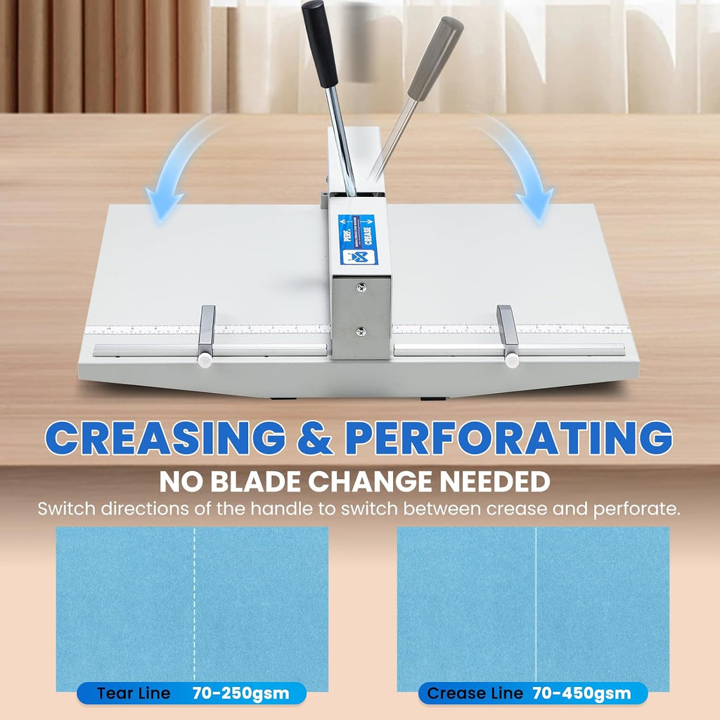 Mxmoonant 2 in 1 Manual Creasing & Perforating Machine 13.4''