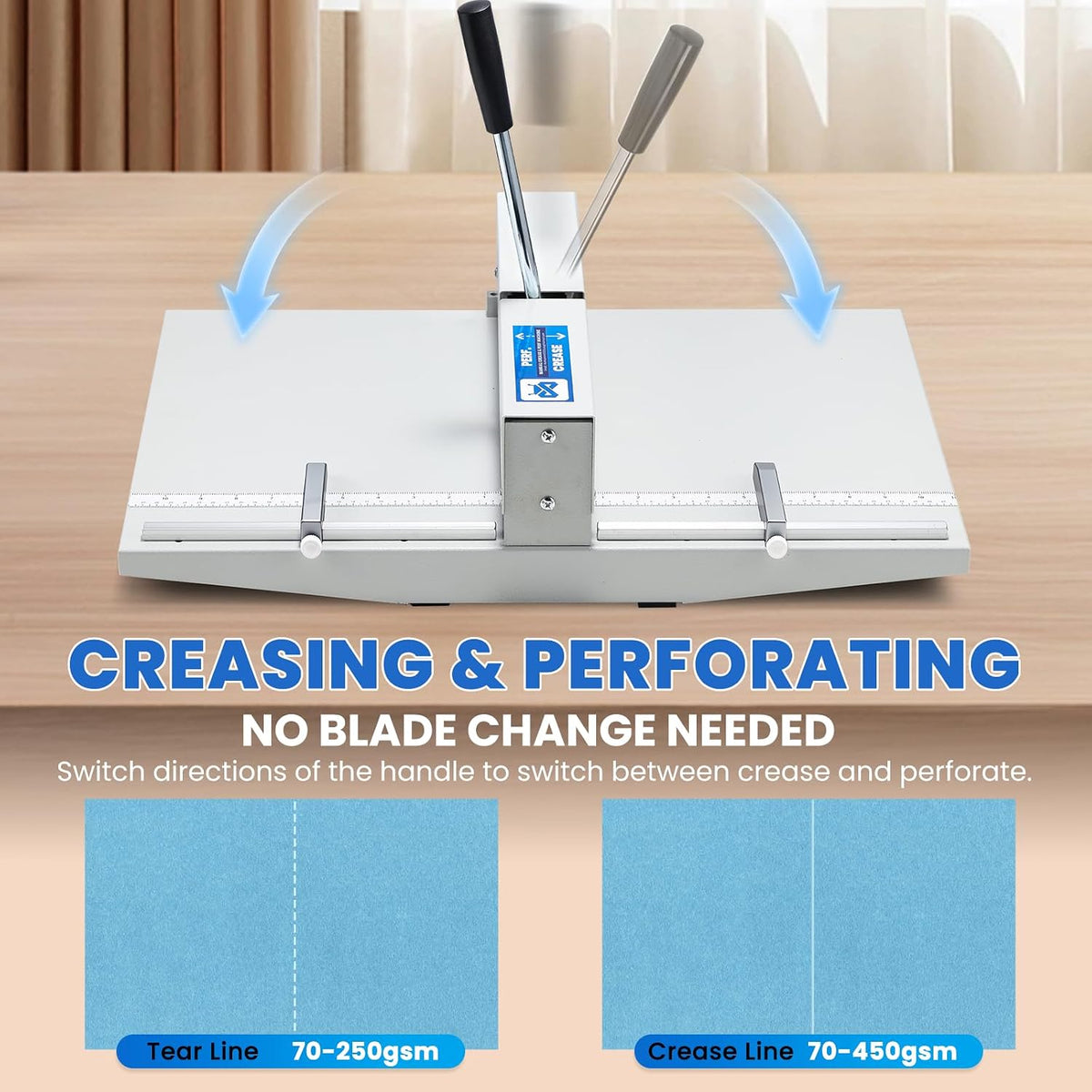 Mxmoonant 2 in 1 Manual Creasing & Perforating Machine 13.4''