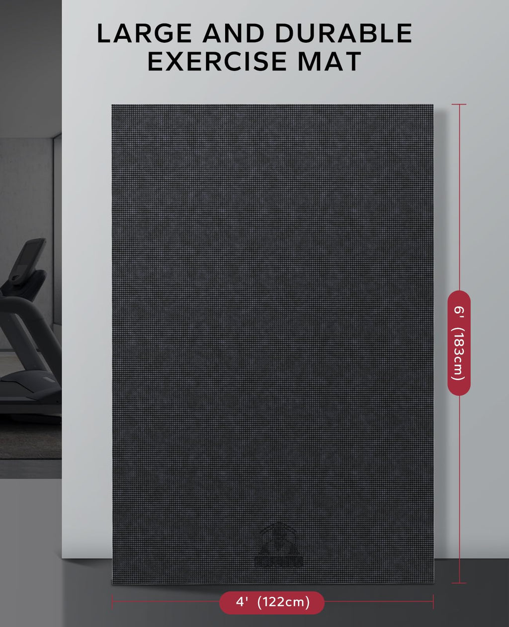 HAPBEAR Large Exercise Mat-6'x4'/7'x5'/6'x8'/6'x9'/6'x10'/6'x12'x 1/3"(8mm)