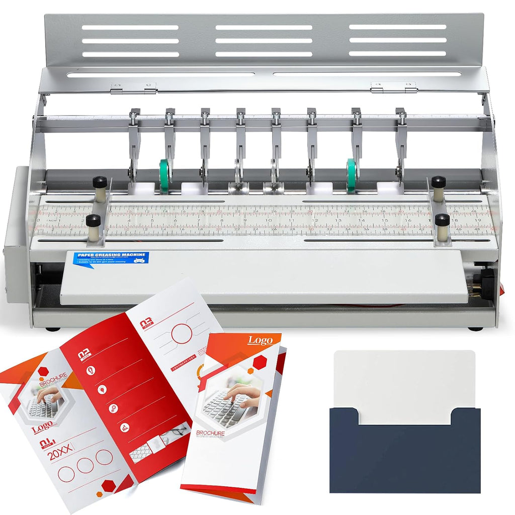Mxmoonant Electric Creasing Machine Plus 470mm with 6 Blades, 25r/min