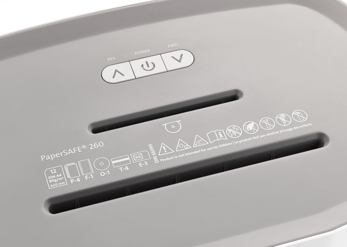 Dahle PaperSAFE PS 100 Paper Shredder, Oil Free, Jam Protection, Security Level P-4, 5 Sheet Max, Shreds Staples, Paper Clips & Credit Cards