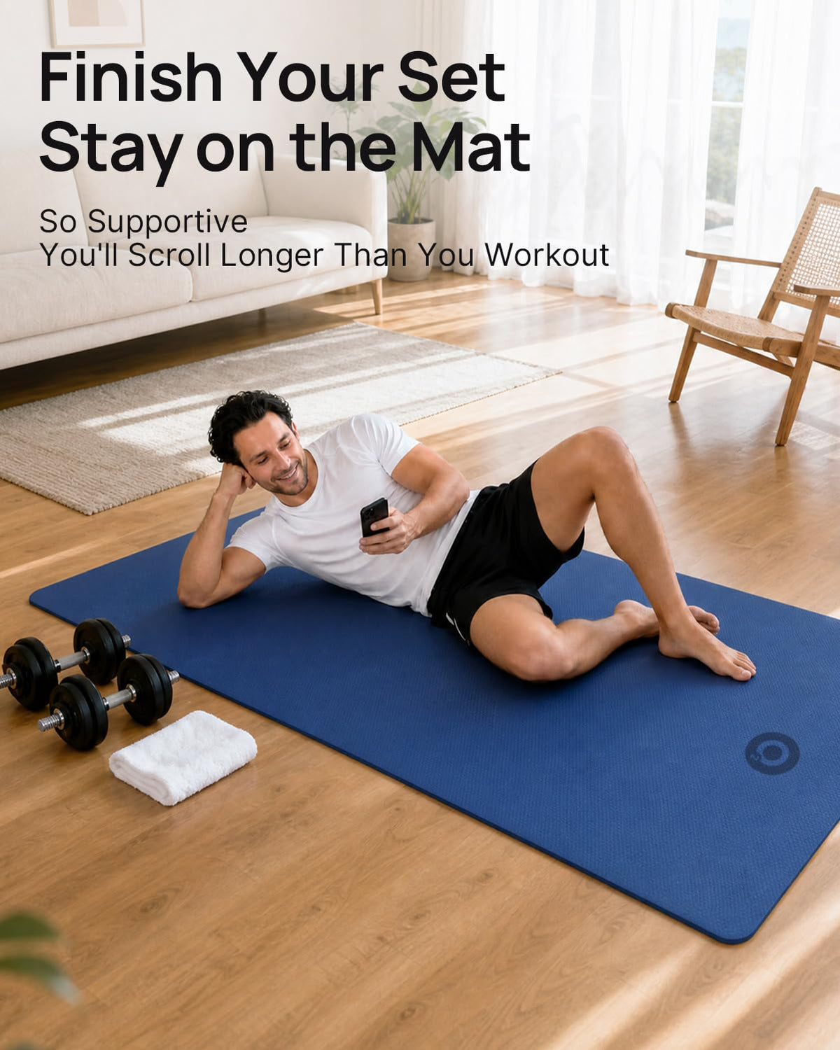 YOTTOY 75''x40'' Large Yoga Mat, Extra Thick Exercise Mat for Home Gym