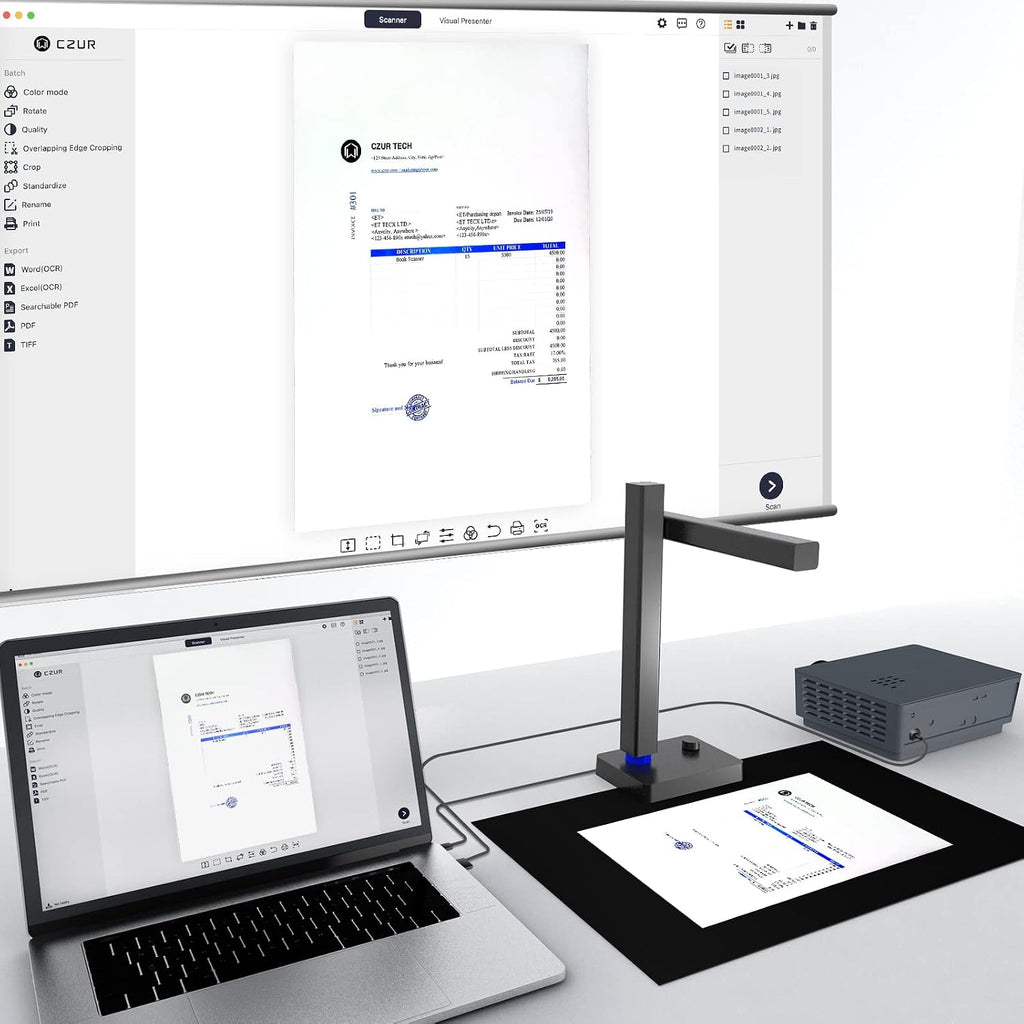 CZUR Shine800 Pro Portable A4 Document Scanner, 8MP Document Camera