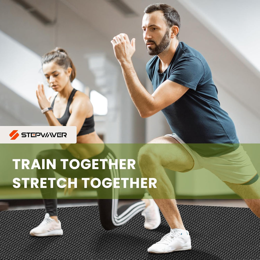 Stepwaver Large Exercise Mat, 6'x4'/7'x5'/8'x5'/9'x5'/10'x5'/12'x5'x8mm