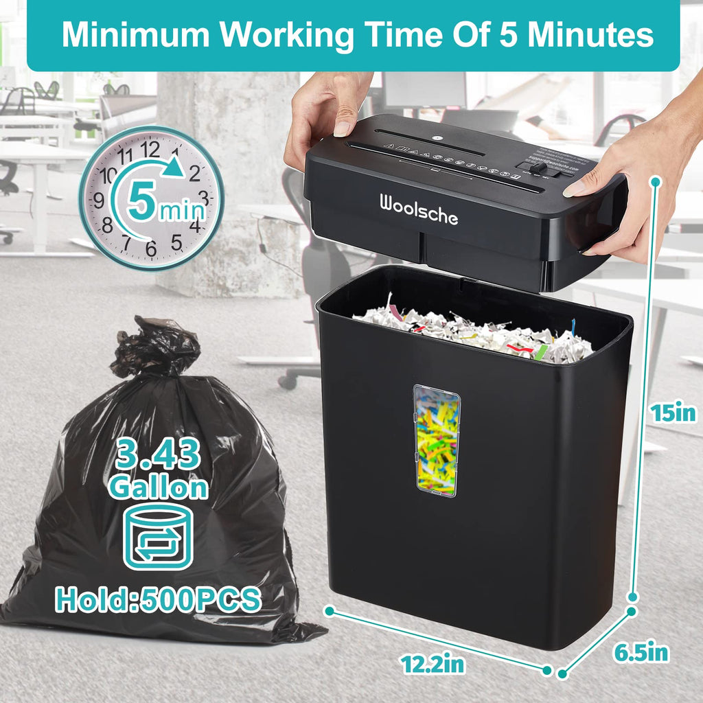 Paper Shredder, 16-Sheet Cross Cut with 4.76-Gallon Pull Out Basket, P-4 Security Level, 3-Mode Design Shred Paper and CD/Credit Card, Durable&Fast with Jam Proof System Shredder for Office