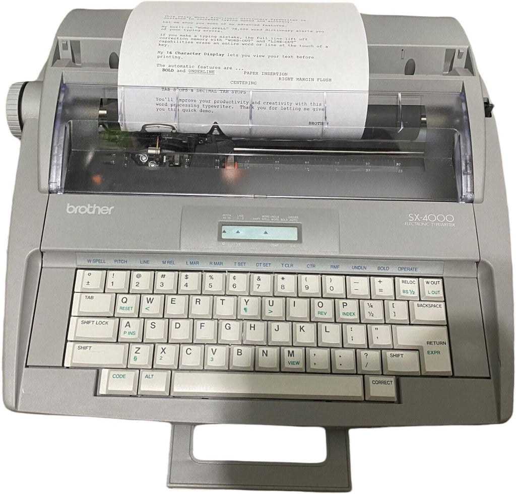 BROTHER SX-4000 LCD DISPLAY TYPEWRITER (Renewed)