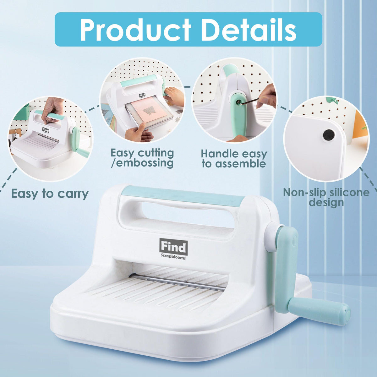 Die Cutting Machine for Card Making, Foldable Embossing Machine for Scrapbookingï¼DIY Paper Craft (Gift Box), 9" Opening