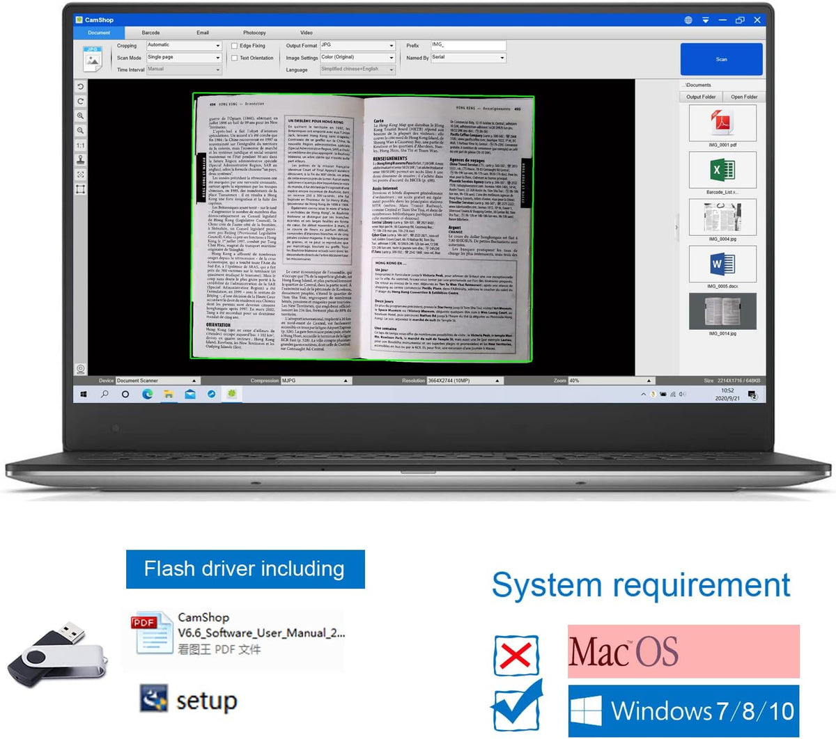 Document Cameras Scanner,10MP CMOS,Visual Presenter Max A3 Size,OCR Technology,W/LED Light and Micphone,Easy-to-Use Tools for 100P Book Scanner PDF, Portable for Teacher,Classroom and Conference