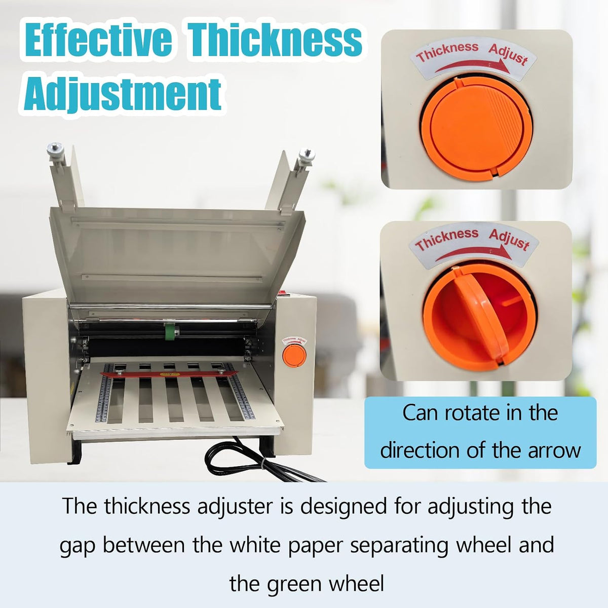 TECHTONGDA Automatic Paper Folding Machine with Counter and Adjusting Speed 110V Desktop Fold Paper 2 * 3in to 12 * 27in Fold Sizes, Max Speed 262ft/min for Offices, Schools