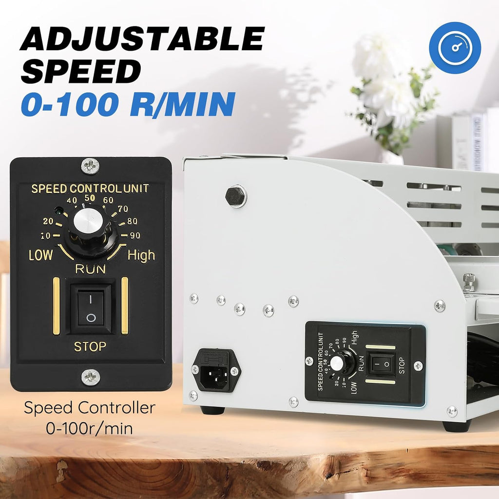 Mxmoonant Electric Creasing Machine w/Adjustable Speed 0-100r/min, 4 Blades