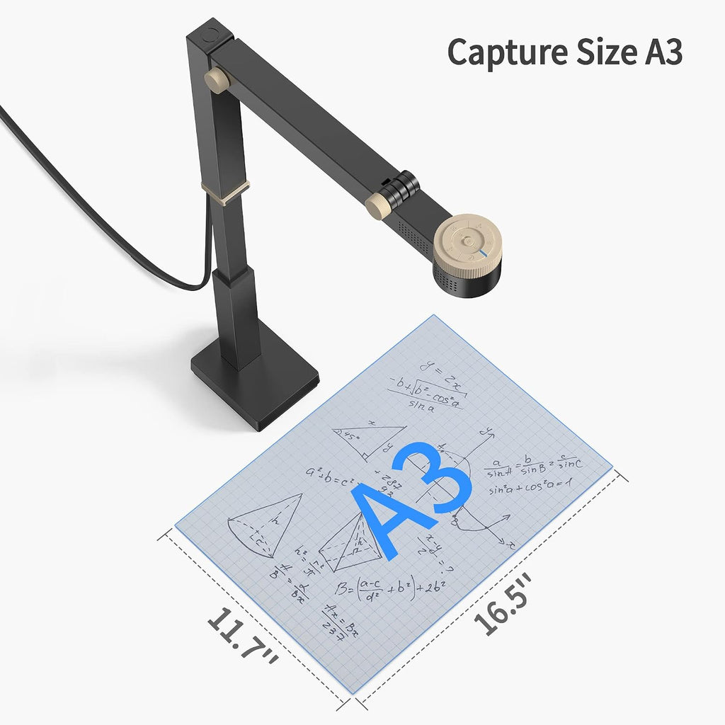 CZUR Fancy Pro 8MP USB Document Camera for Teacher - Black