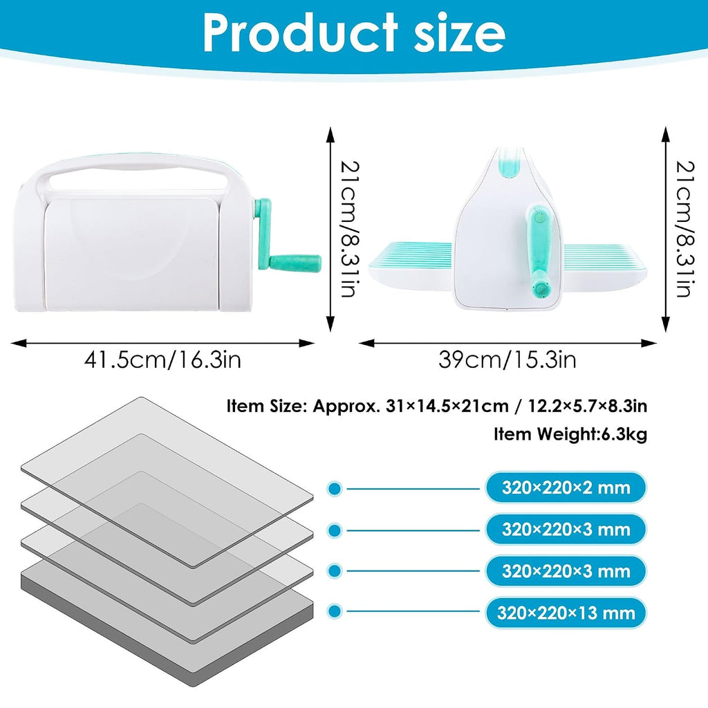 Die Cutting Machine for Card Making, Foldable Embossing Machine for Scrapbookingï¼DIY Paper Craft (Gift Box), 9" Opening