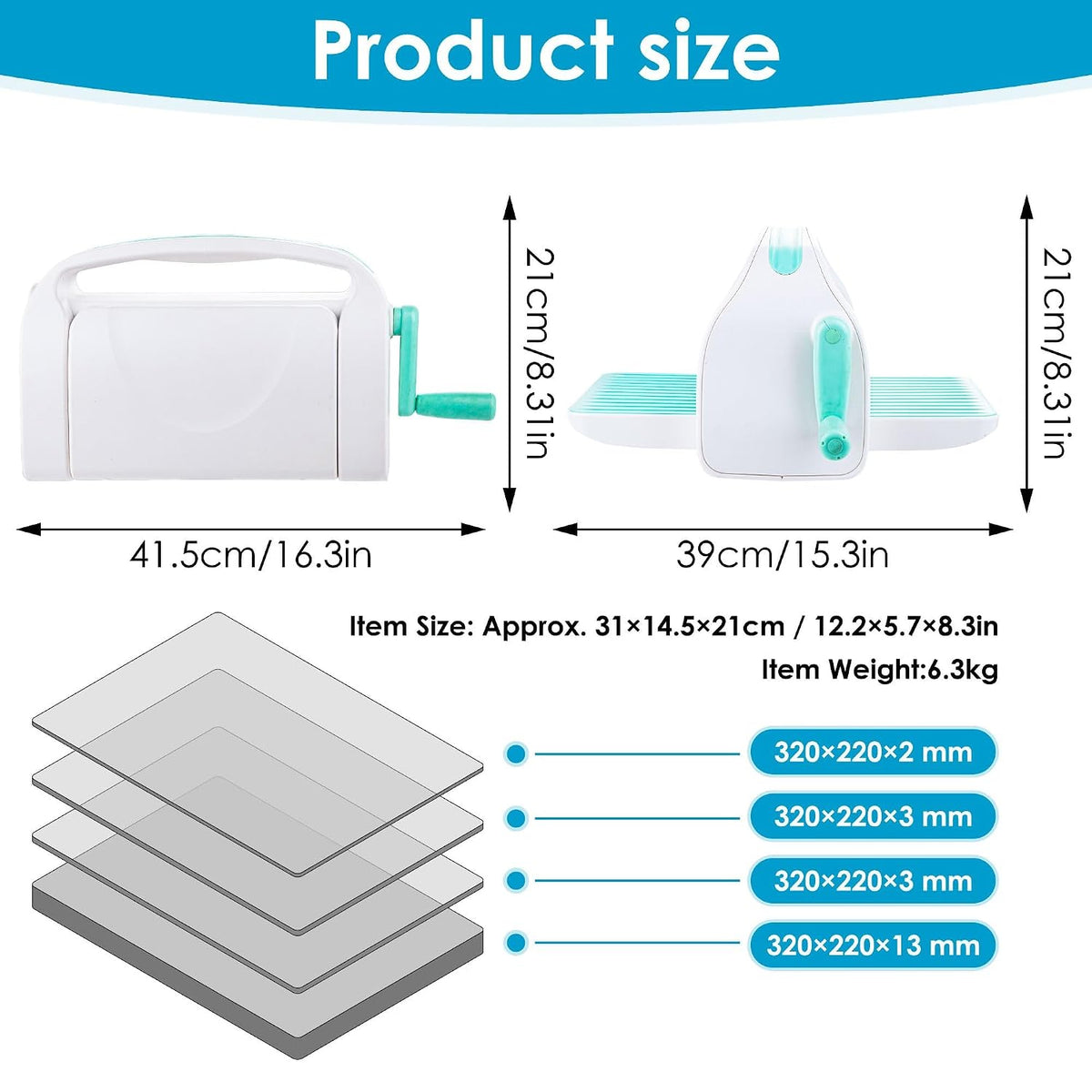 Die Cutting Machine for Card Making, Foldable Embossing Machine for Scrapbookingï¼DIY Paper Craft (Gift Box), 9" Opening