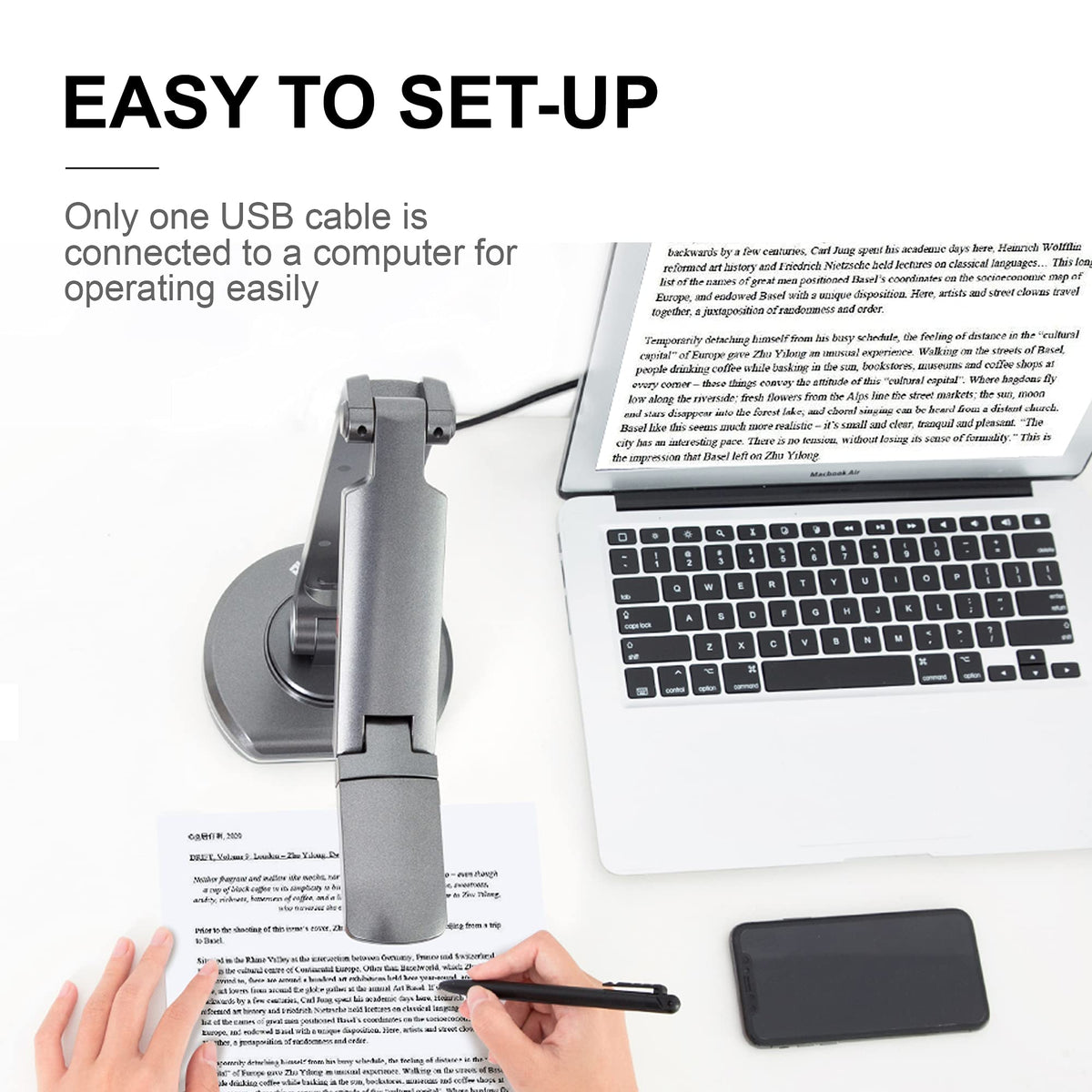 JOYUSING 4K,13MP Document Camera for Teacher, A3 Size, Auto Focus