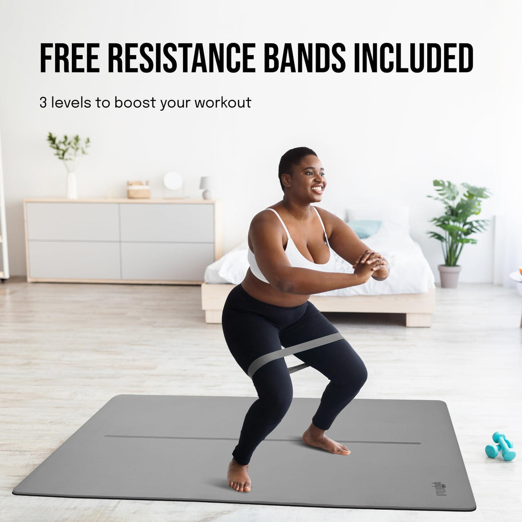 Gogokiwi Extra Large Yoga Mat 6'x4', Thick Exercise Mats for Home Workout