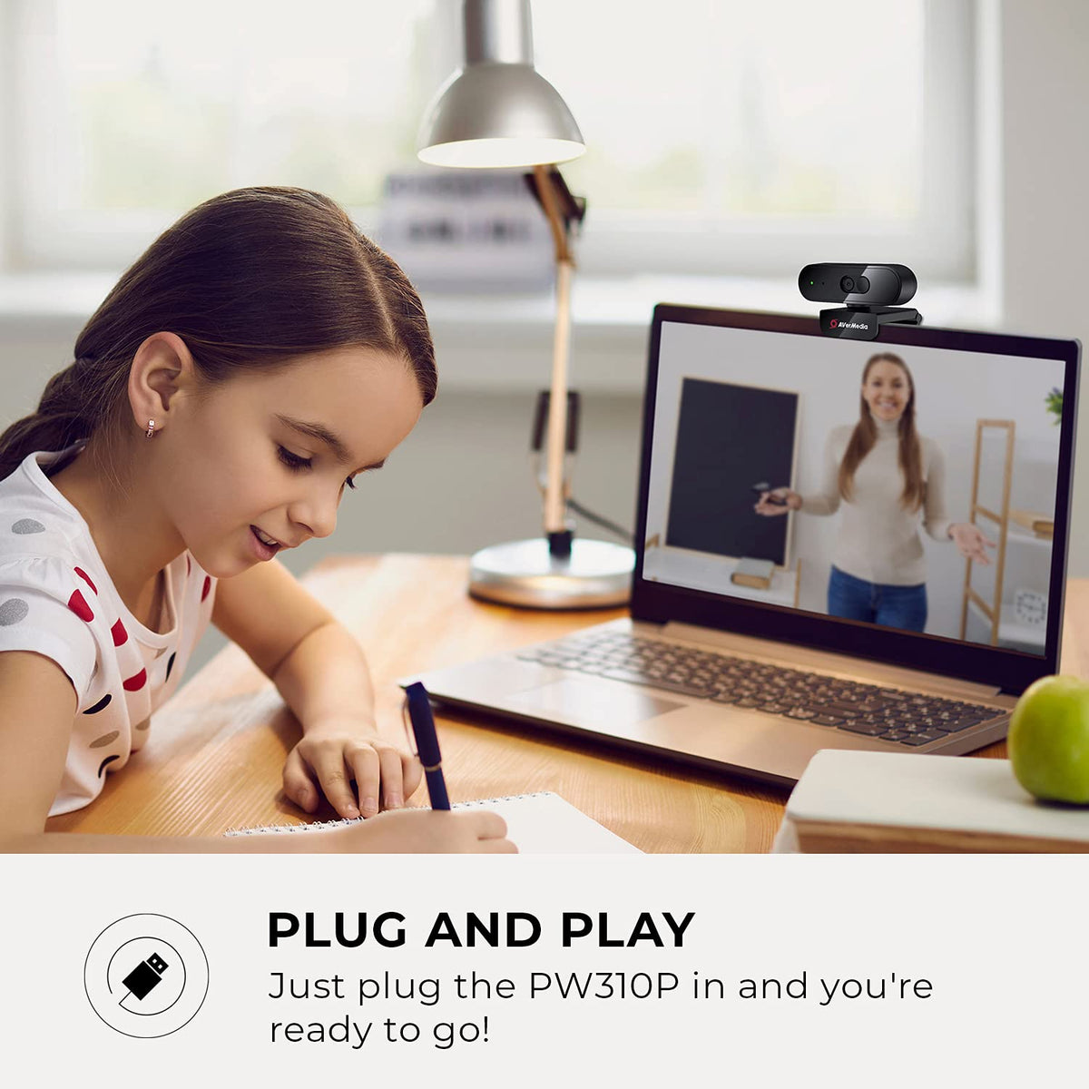 AVerMedia PW313D DualCam 2K Document Camera for Trading Cards, Miniatures