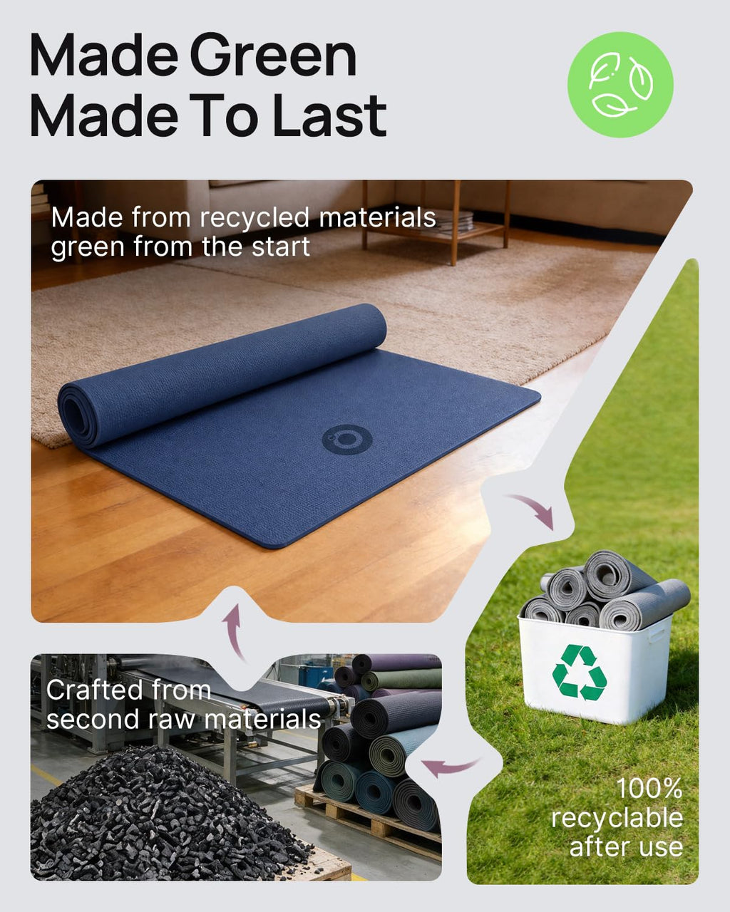 YOTTOY 75''x40'' Large Yoga Mat, Extra Thick Exercise Mat for Home Gym