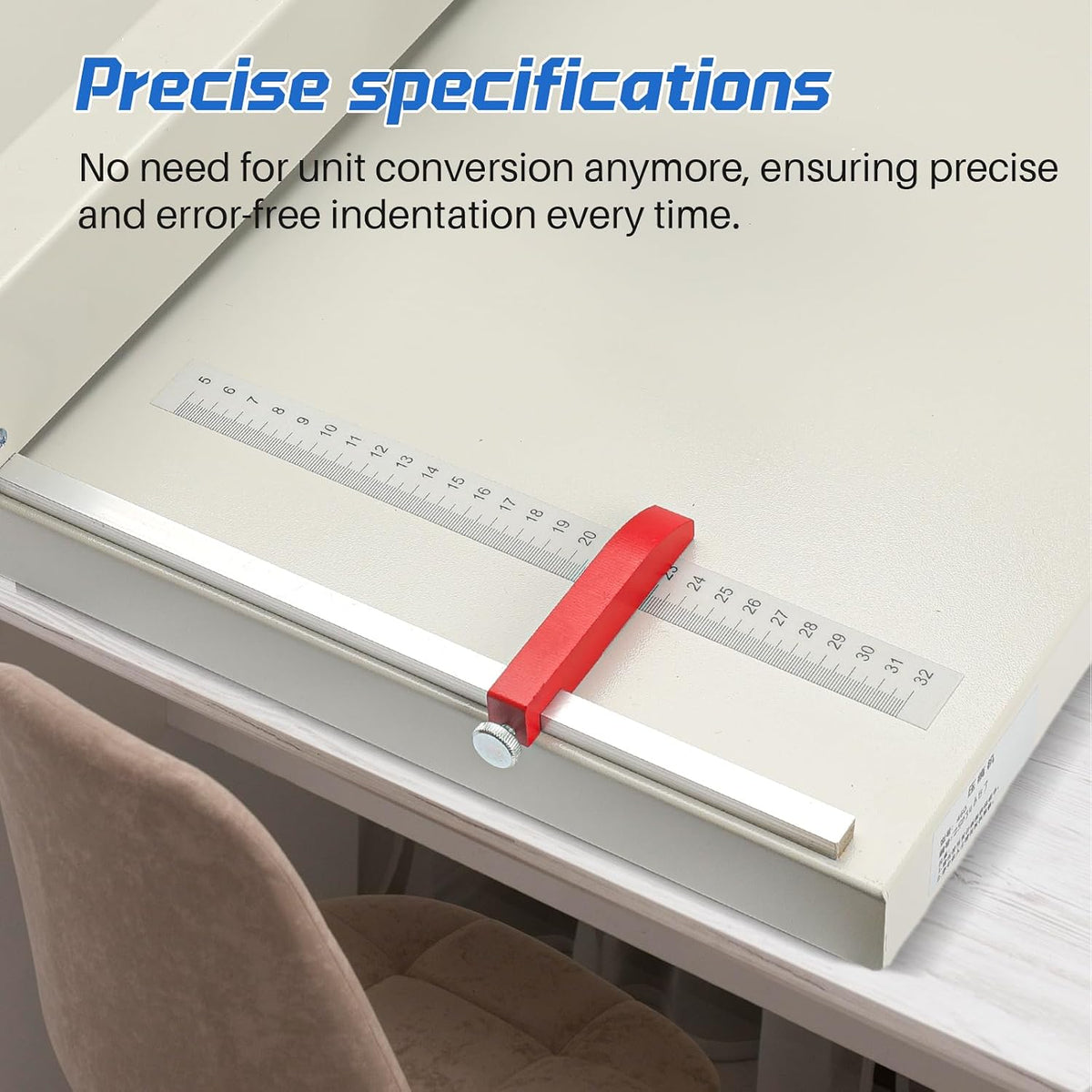 Helivivfy Manual Creasing Machine, 1MM Precision Creasing Auto-Rebound Handle Double-Sided Coating Anti-Rust for Paper Card Invitation Box Craft Office Small Batch Use