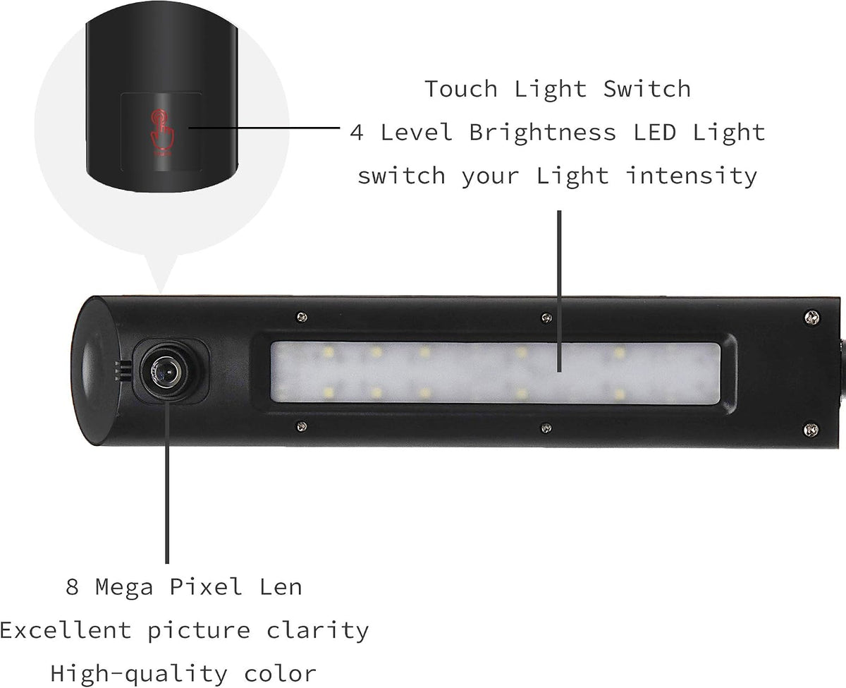 Digital Portable Rotatable for All Dimension USB Document Camera LV-1 Series LV-1020(Black)