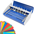 110V Electric Paper Creasing Machine 18 Inch (460mm), 3-in-1 Automatic Card Folding & Scoring Tool with Scale Ruler, for Invitations, Tickets, Business Printing