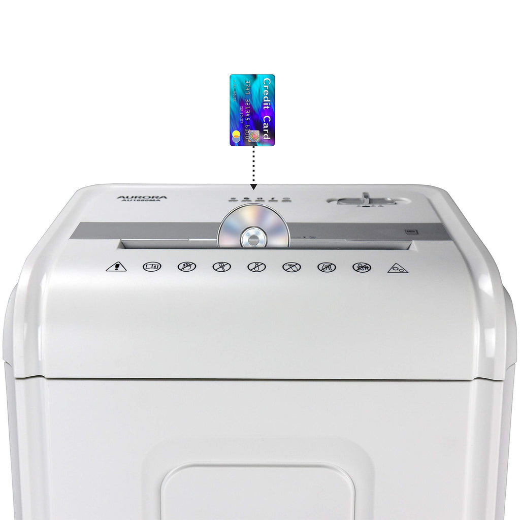 Aurora AU1270XB Professional Grade 12-Sheet Security P-4 Cross-Cut Paper and Credit Card/ 20 Minutes Continuous Run Time Shredder