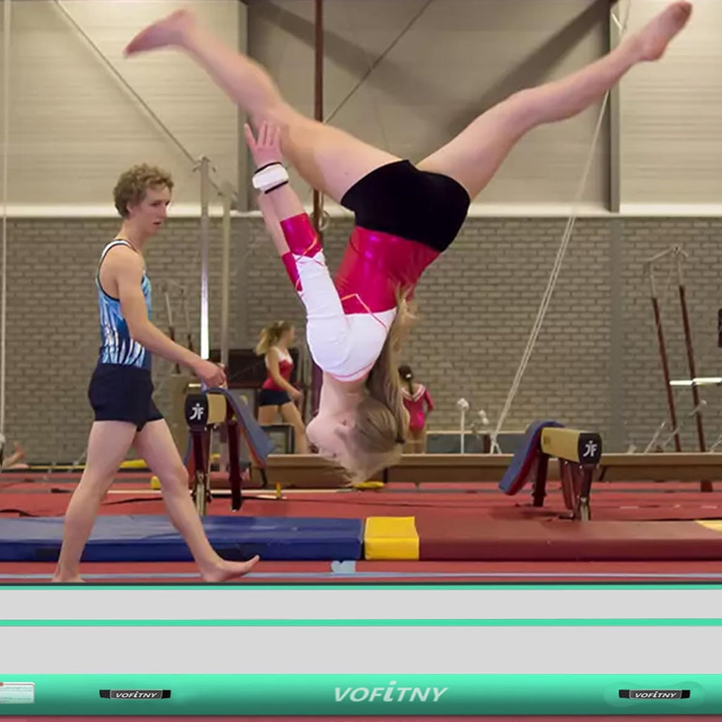 VOFiTNY Inflatable Gymnastics Air mat Tumbling Track for Home