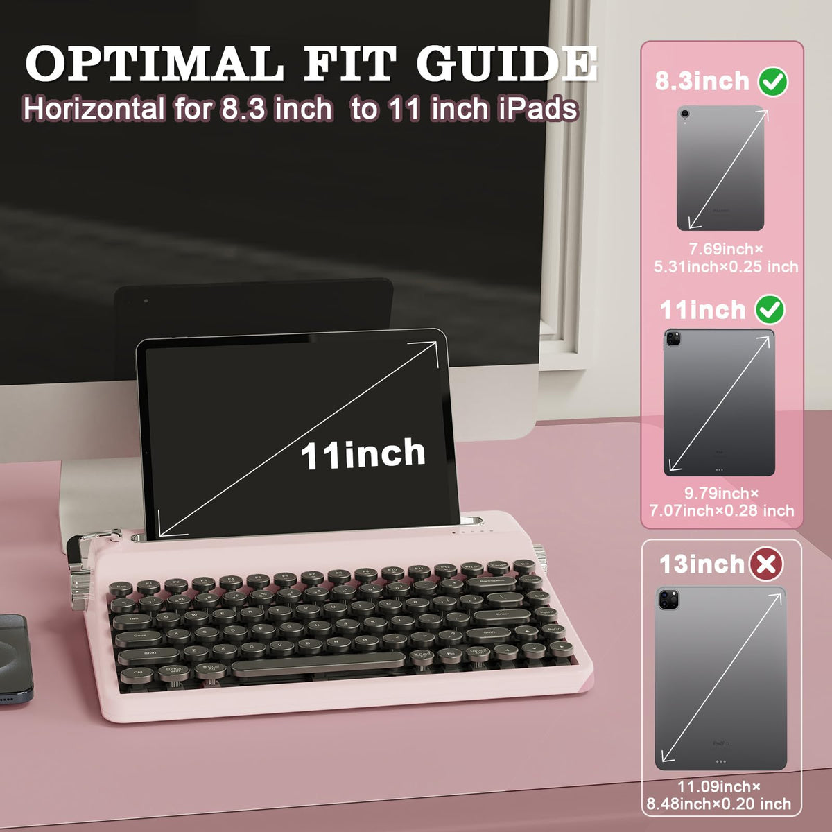 YUNZII QL75 Retro Typewriter Hot Swap RGB Keyboard (Green, Cocoa V2)