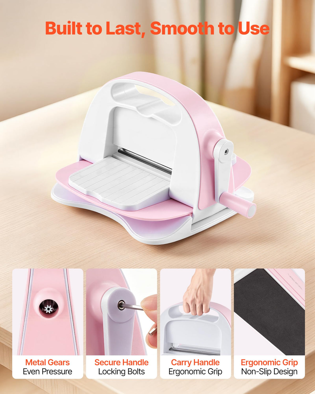 VEVOR Manual Die Cutting and Embossing Machine, 9" Opening, Portable Die Cut Machine Set with Cutting Dies, Embossing Folders, Paper Sheets, Cutting Plates, for Scrapbooking, Card Making, Crafting