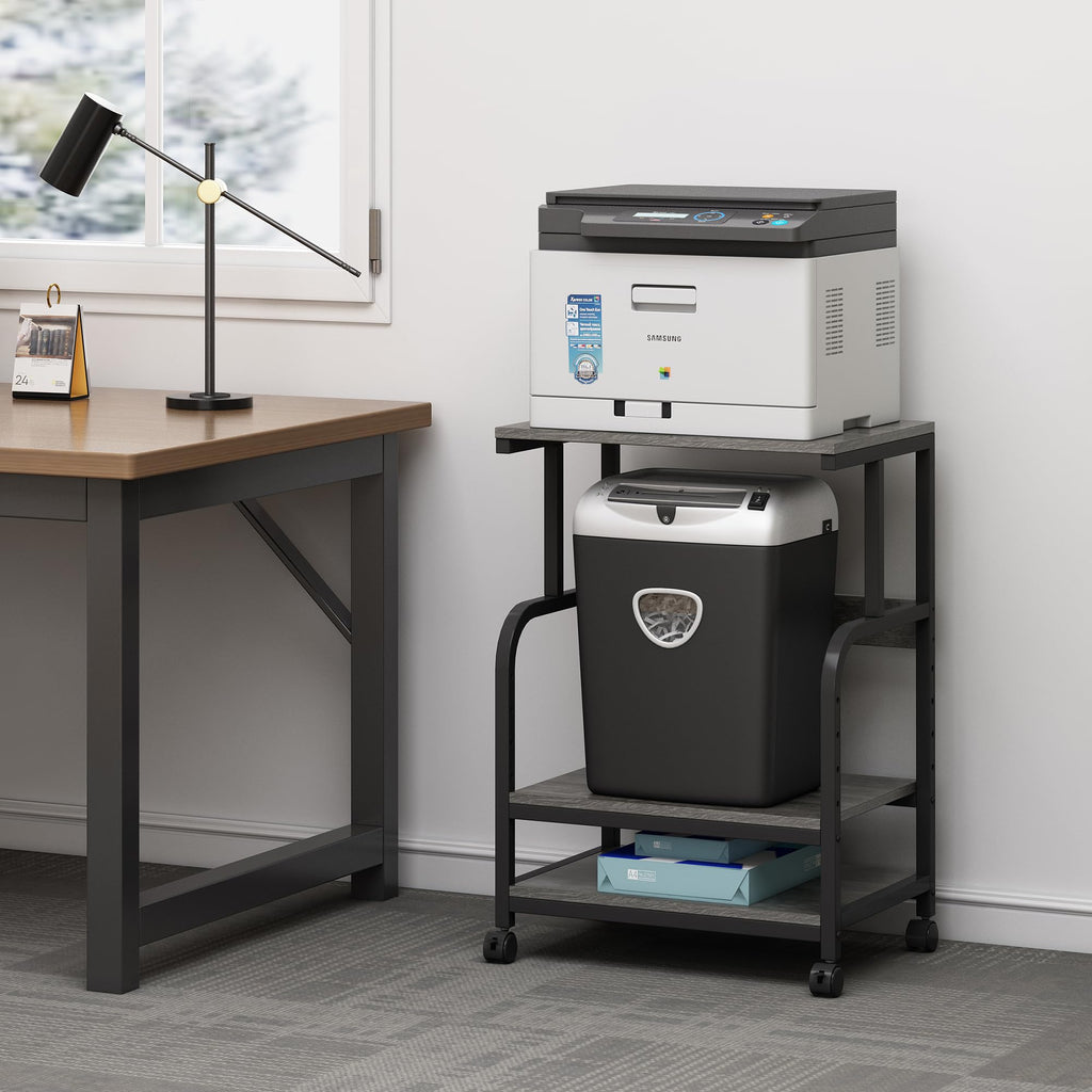 Fannova Printer Stand with Height Adjustable Storage Shelf for Home Office