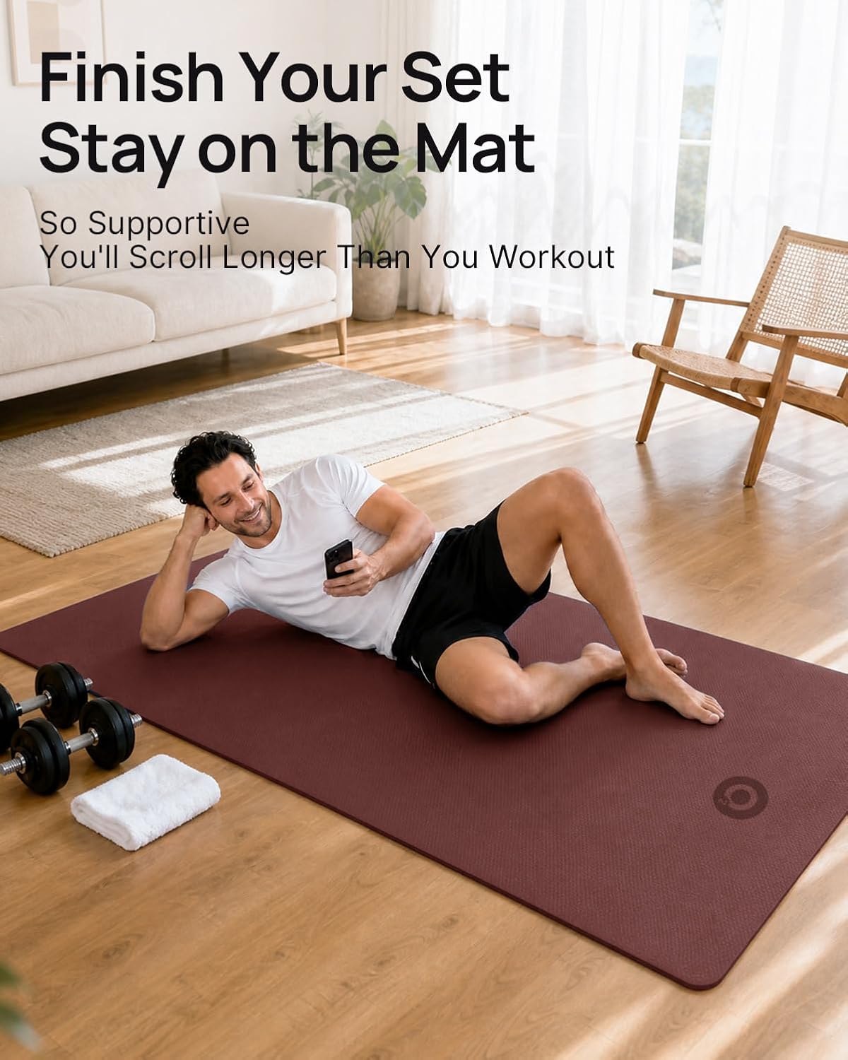 YOTTOY 75''x40'' Large Yoga Mat, Extra Thick Exercise Mat for Home Gym