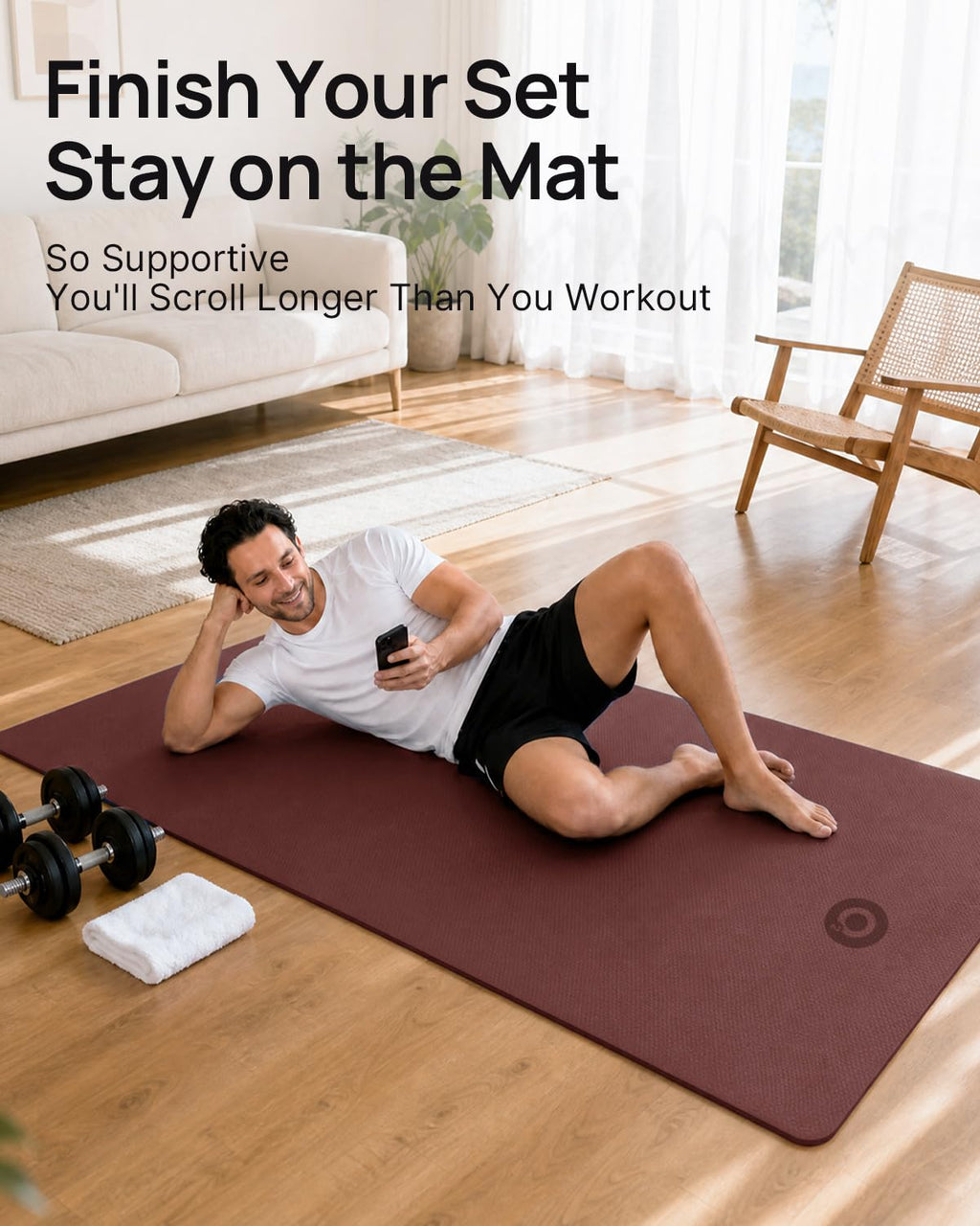 YOTTOY 75''x40'' Large Yoga Mat, Extra Thick Exercise Mat for Home Gym