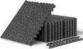 0.6" Thick Rubber Top Exercise Mat, Interlocking Puzzle Gym Flooring Mat