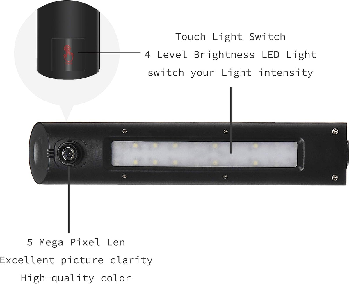 Digital Portable Multi-Angle USB Document Camera LV-1 Series LV-1010 (Black)