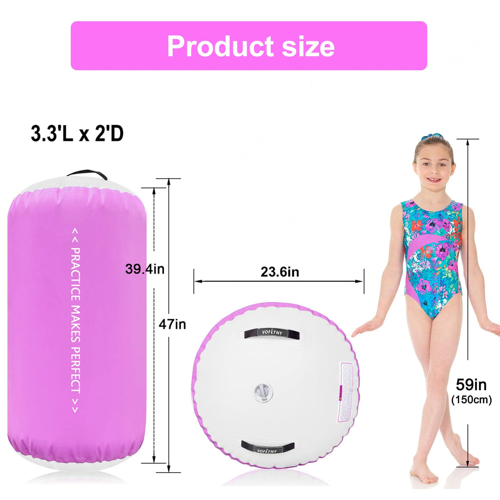 VOFiTNY Inflatable Gymnastics Air mat Tumbling Track for Home