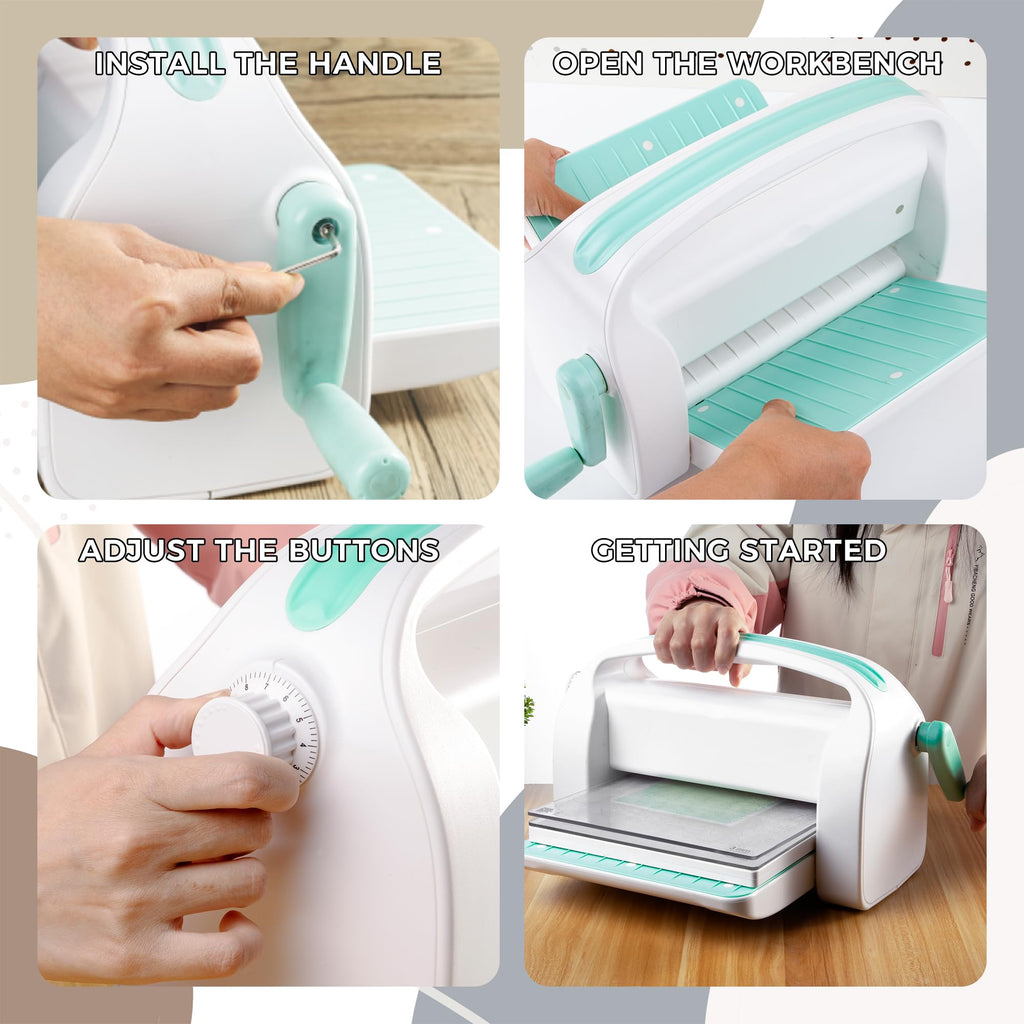 Die Cutting Machine for Card Making, Foldable Embossing Machine for Scrapbookingï¼DIY Paper Craft (Gift Box), 9" Opening