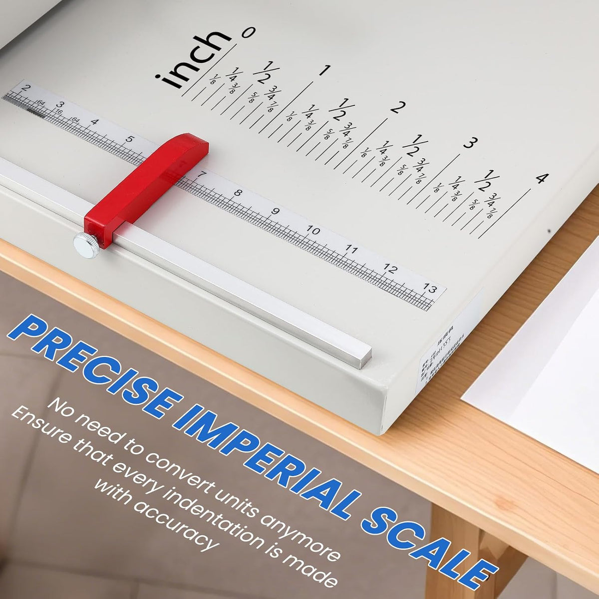Mxmoonant Manual Creasing Machine 18'', w/Imperial Scale, for 70-450 GSM
