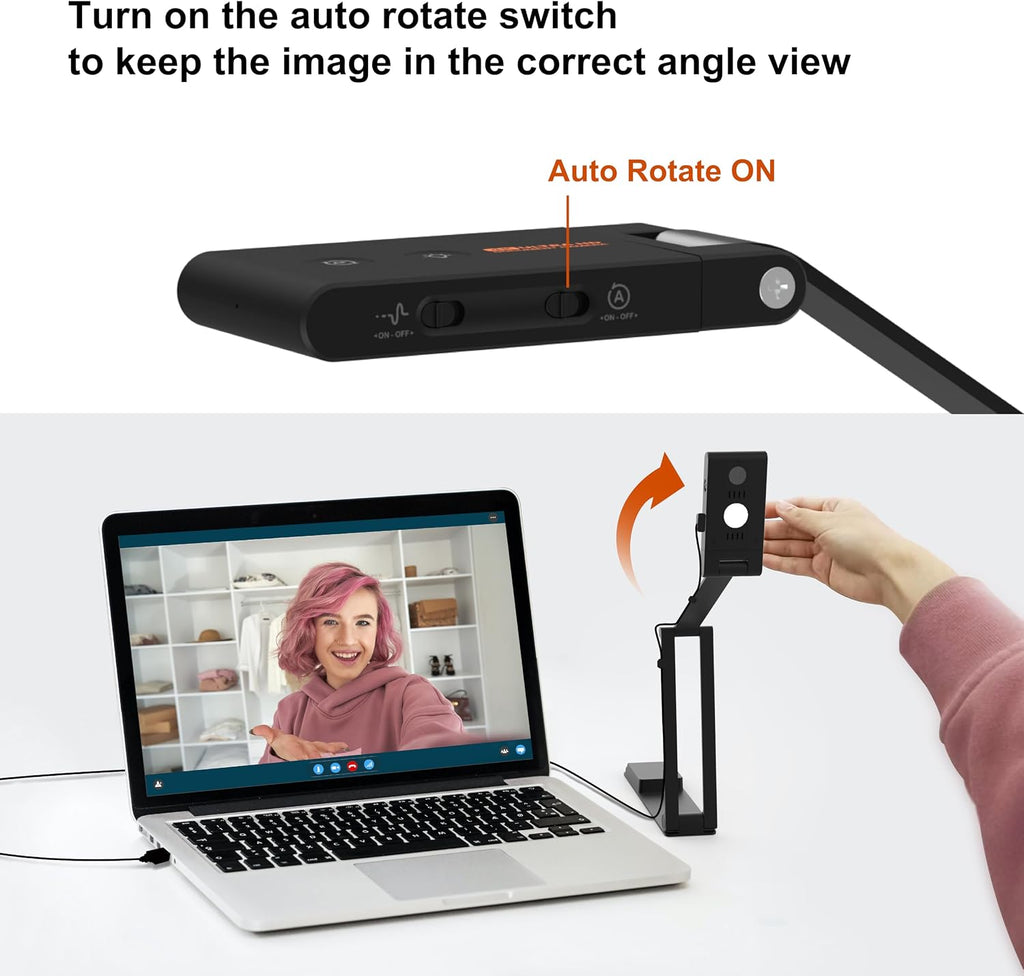 VIISAN VS13AM 4K Document Camera for Desktop, Document Scanner with OCR, Overhead Camera for Papers, Books, Receipts, Cards and Small Objects, Clear Close-Up Capture for Office, Home and Presentation