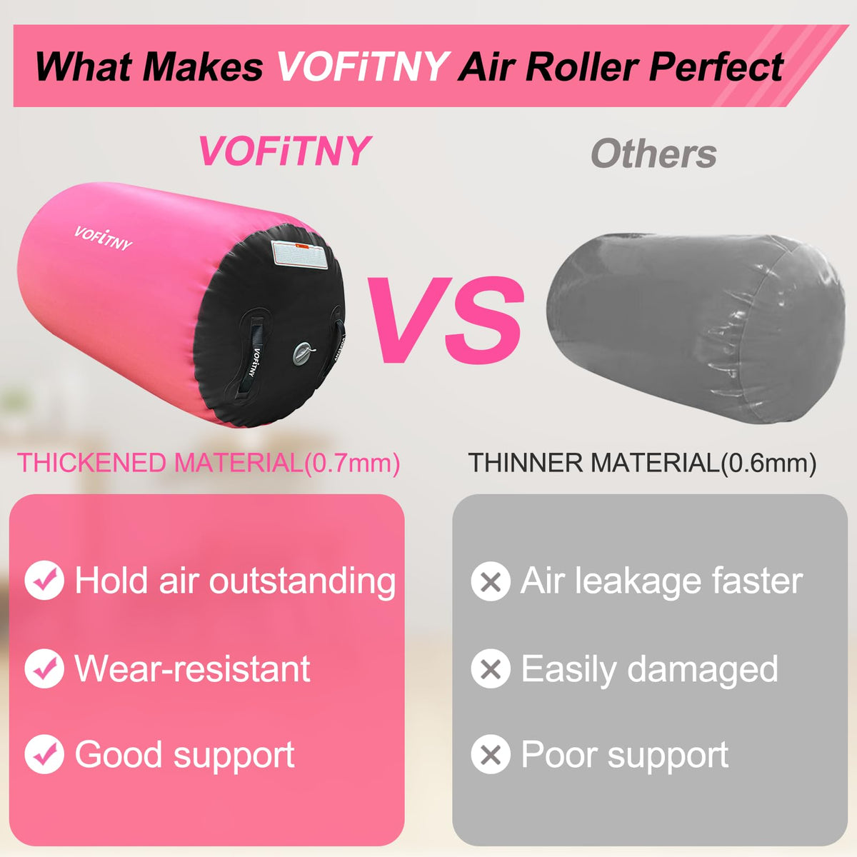 VOFiTNY Gymnastics Air Barrel Tumbling Equipment Back Handspring Trainer