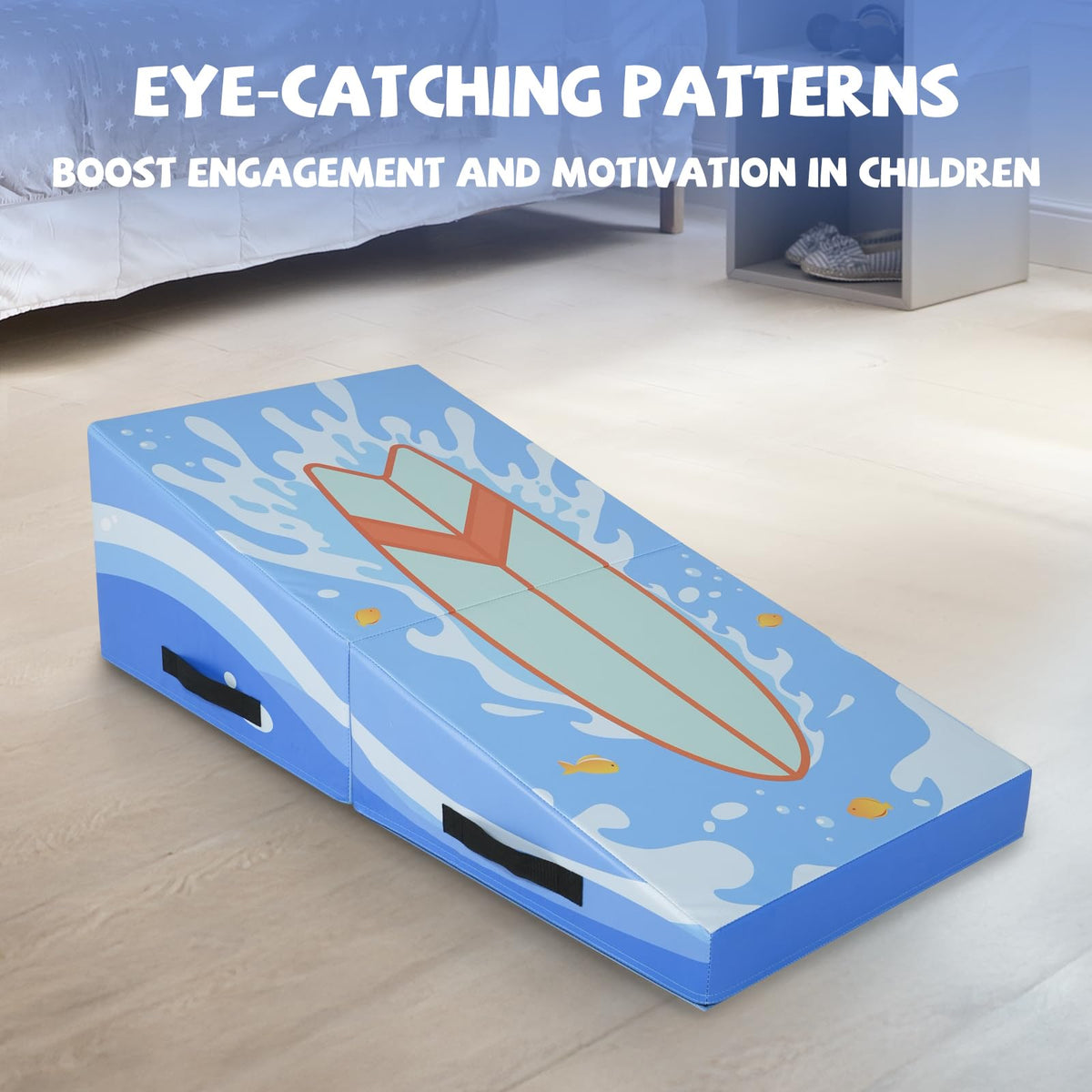 Kangaroo Hoppers Gymnastics Cheese Wedge Mat for Kids Ages 1-12