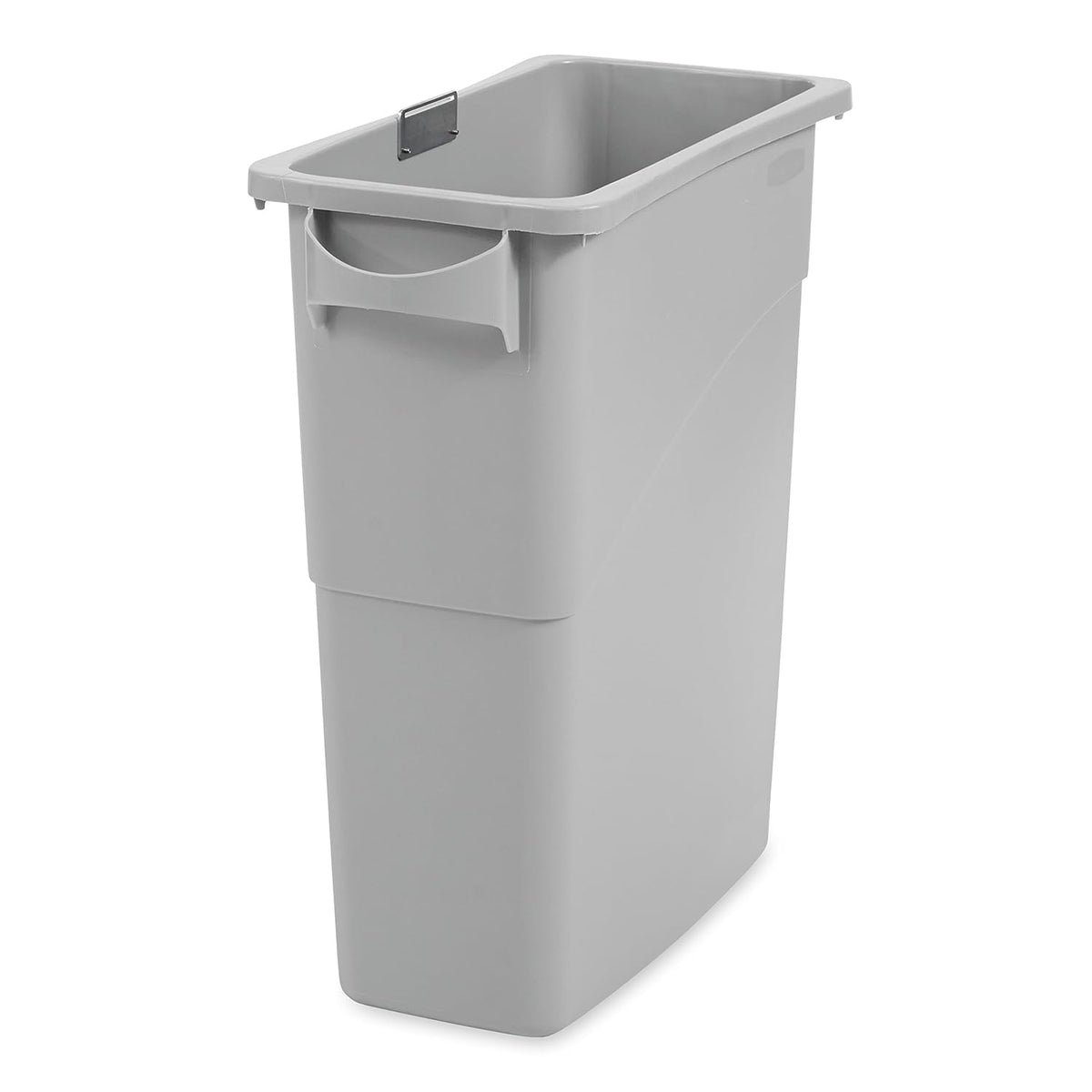Rubbermaid Commercial Products Slim Jim Confidential Document Trash Can with Lid, 16-Gallon, Gray, Keyed Lock for Secure Disposable of Documents
