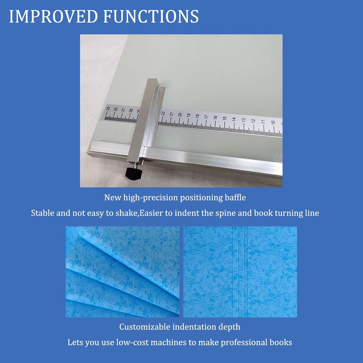 Creaser Scorer Manual Paper Creaser Creasing Machine Extended Positioning Block Paper Folder Folding Machine with 2 Magnet Backs - Heavy Duty A4 Paper Card Folder Scoring Tool for Office
