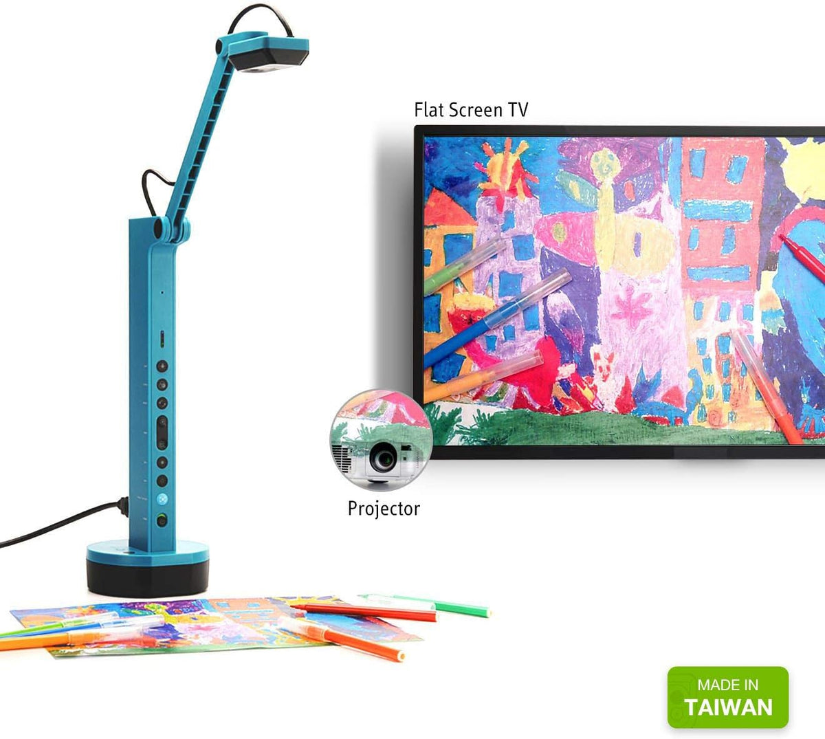 IPEVO VZ-X 8MP Document Camera, Easy Setup, 3 Modes of Connectivity â Wi-Fi, HDMI, and USB, Compatible with Web Conferencing Software in USB Mode, Works Wirelessly with iOS, tvOS and Android