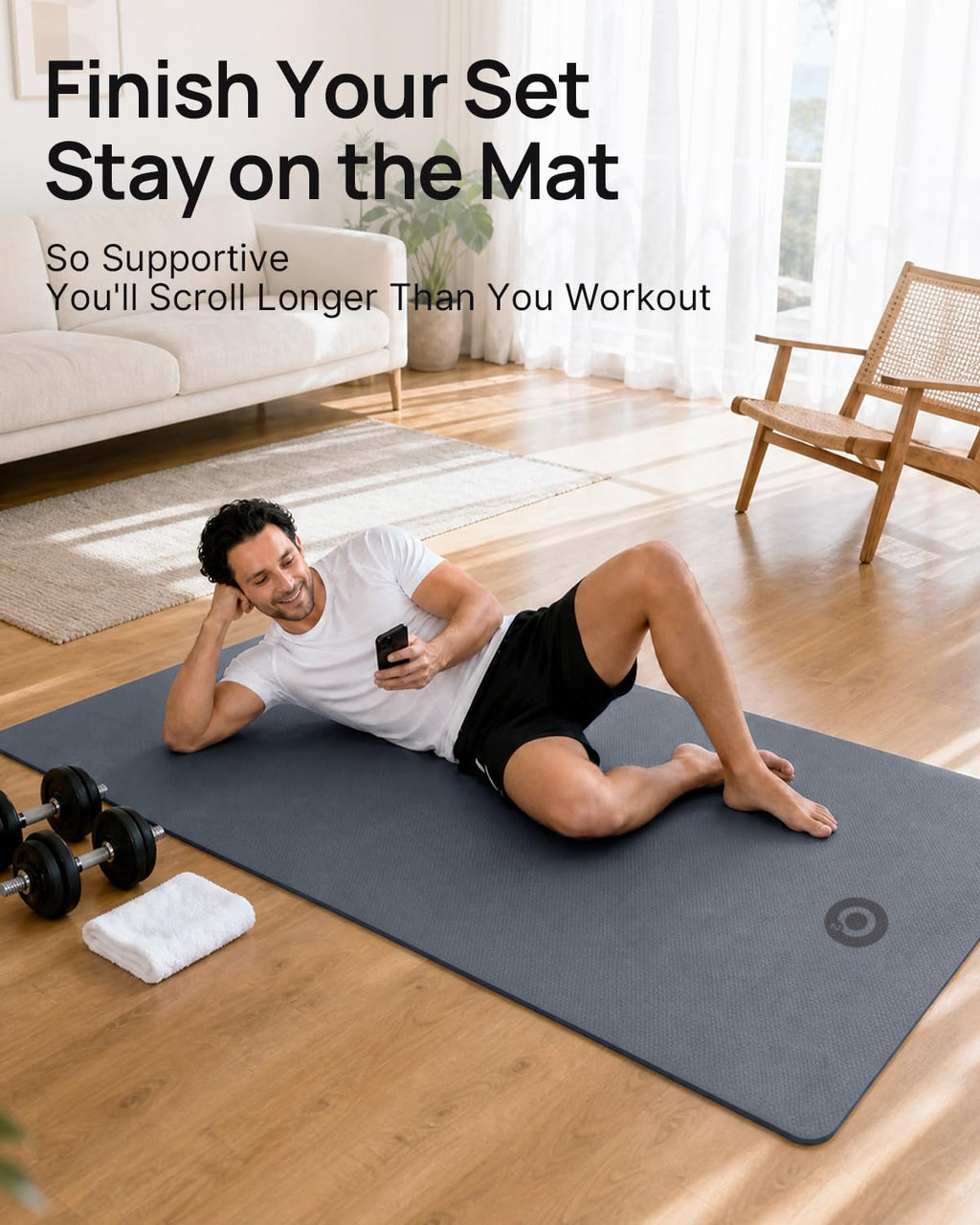 YOTTOY 75''x40'' Large Yoga Mat, Extra Thick Exercise Mat for Home Gym