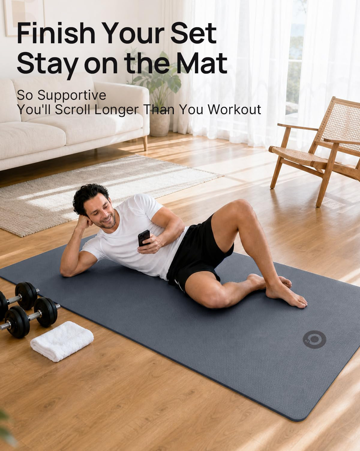 YOTTOY 75''x40'' Large Yoga Mat, Extra Thick Exercise Mat for Home Gym