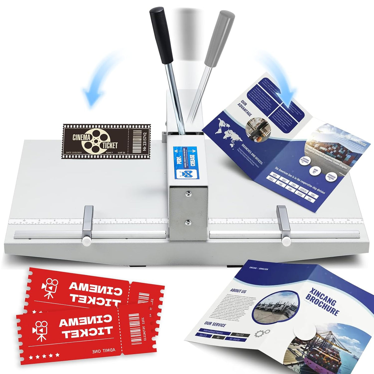 Mxmoonant 2 in 1 Manual Creasing & Perforating Machine 13.4''