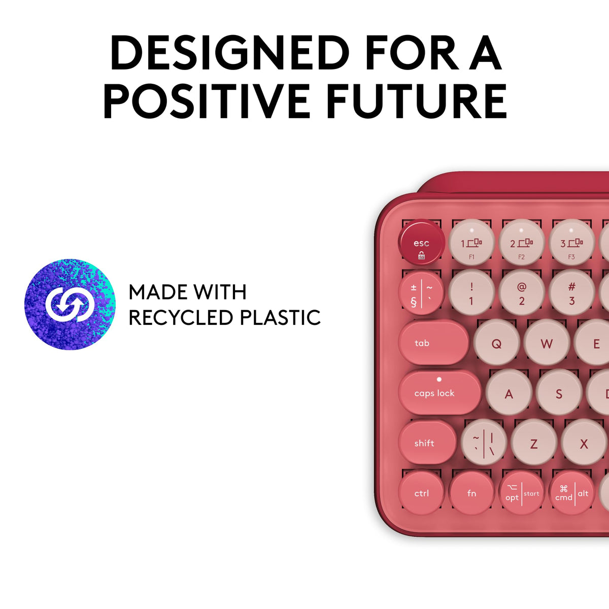 Logitech POP Keys Wireless Mechanical Keyboard with Emoji Keys - Mist