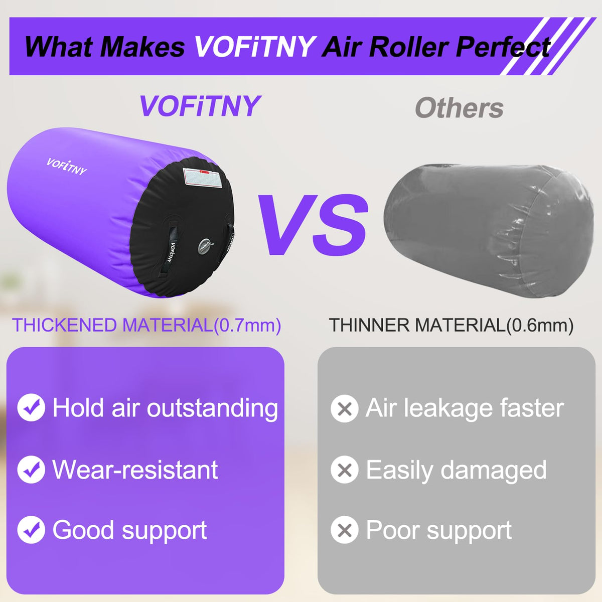 VOFiTNY Gymnastics Air Barrel Tumbling Equipment Back Handspring Trainer