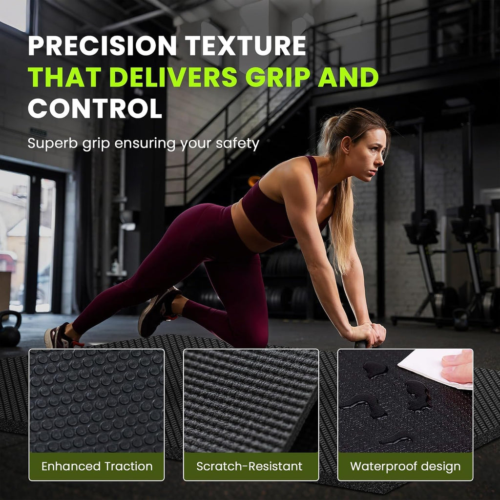 Stepwaver Large Exercise Mat, 6'x4'/7'x5'/8'x5'/9'x5'/10'x5'/12'x5'x8mm